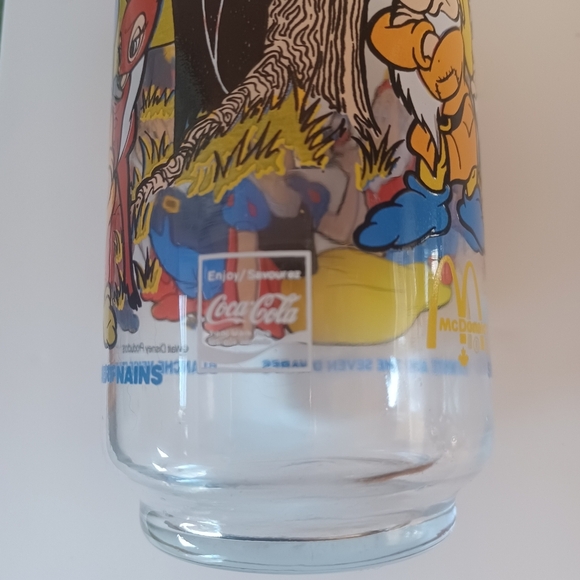Vintage Collectible Snow White Glass McDonalds Disney Coca-Cola Set Of 2 - Picture 6 of 9